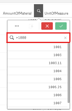 numeric value search example
